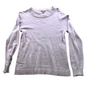 J.Jill Womens Sweater Small Crew Neck Long Sleeve Pullover Purple Knit Casual